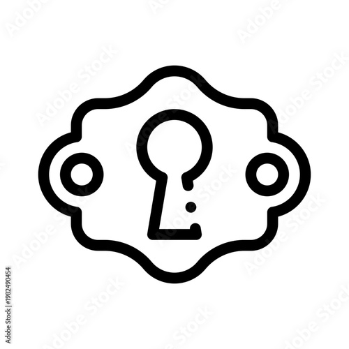 keyhole line icon