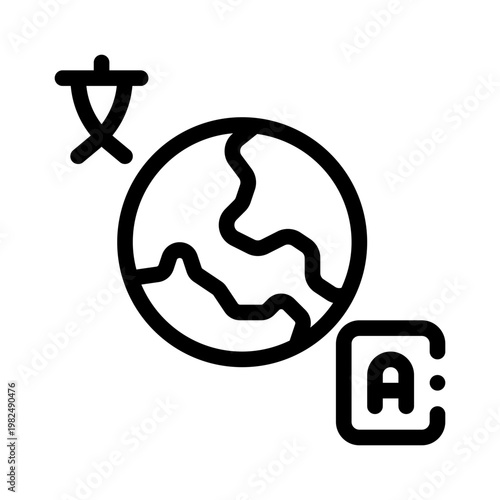 languages line icon