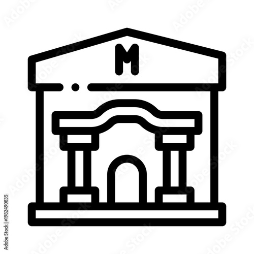 museum line icon