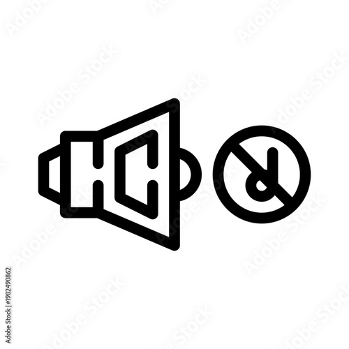 mute line icon