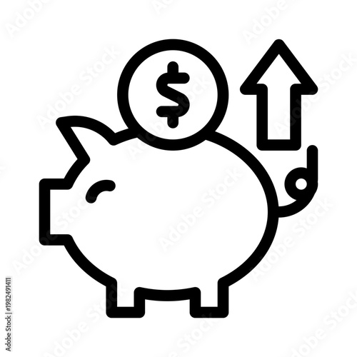 piggybank line icon