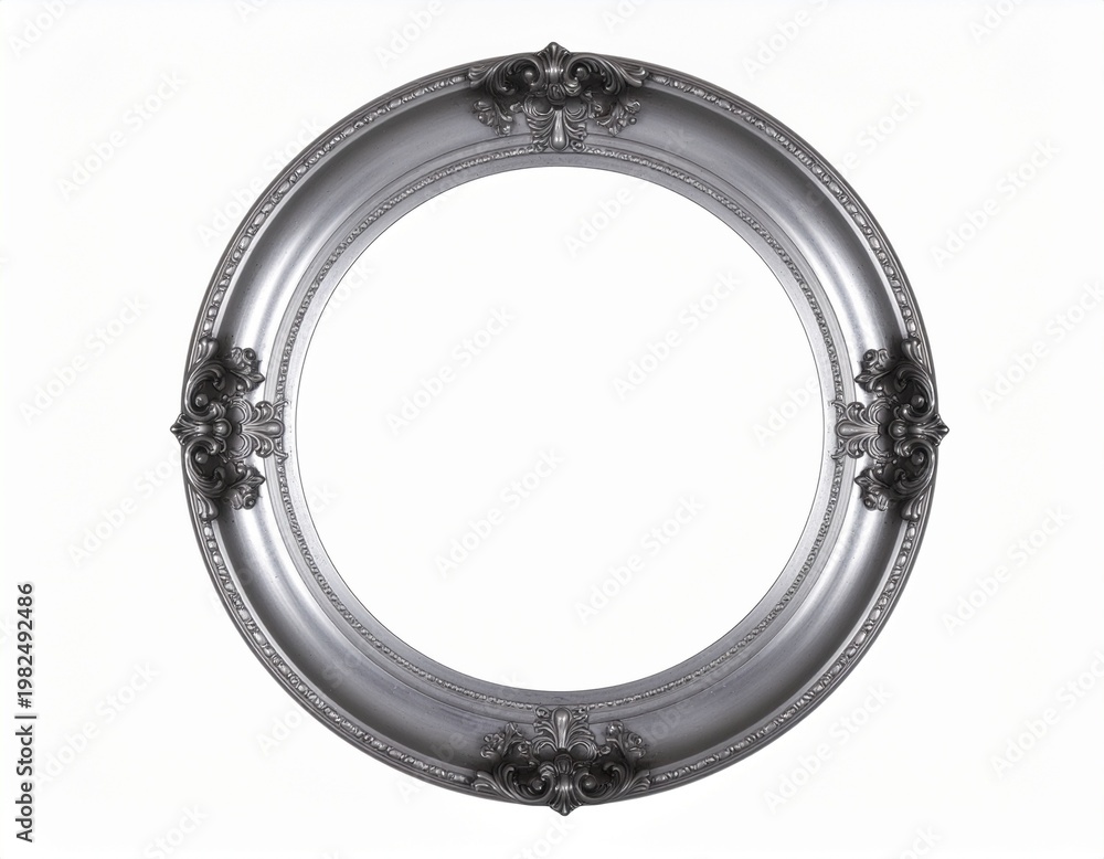 Fototapeta premium Ornate Silver Picture Frame