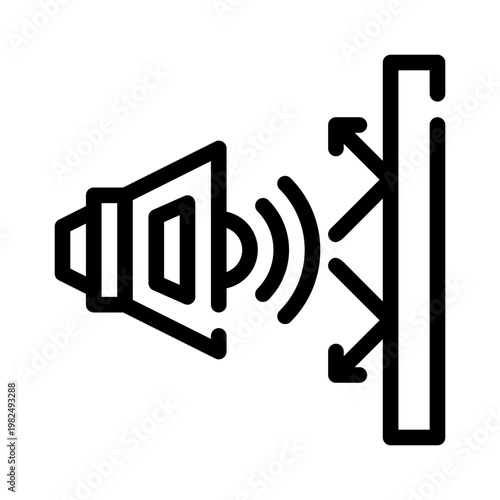soundproof line icon