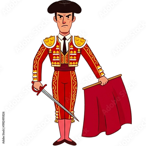 Matador with sword vector