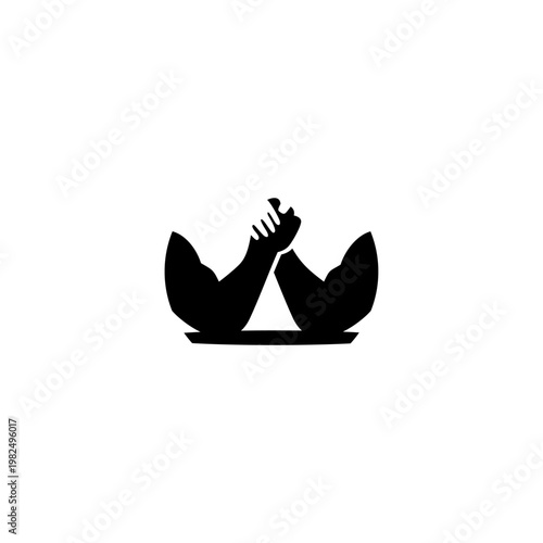 Arm wrestling logo design, hand strength, vector, silhouette, man, sport, championship, badge, bodybuilding, gym, training, winner, fitness, human, fist, art, wrestle, competitor, rivalry, athletic