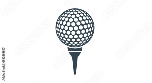 Golf ball on a tee