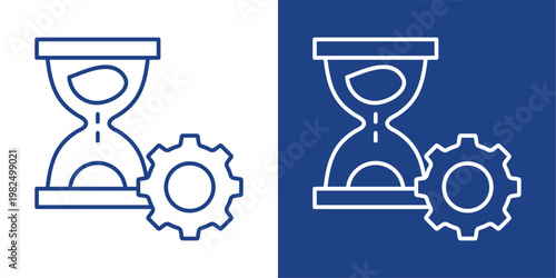 Habit Consistency Blue And White Icon Style Collection