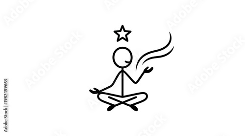 Zen Stick Figure Meditation and Spiritual Awakening
