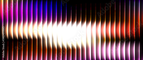sound wave light effect with colorful vertical stripes