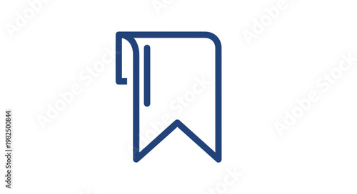 Blue bookmark icon on white background