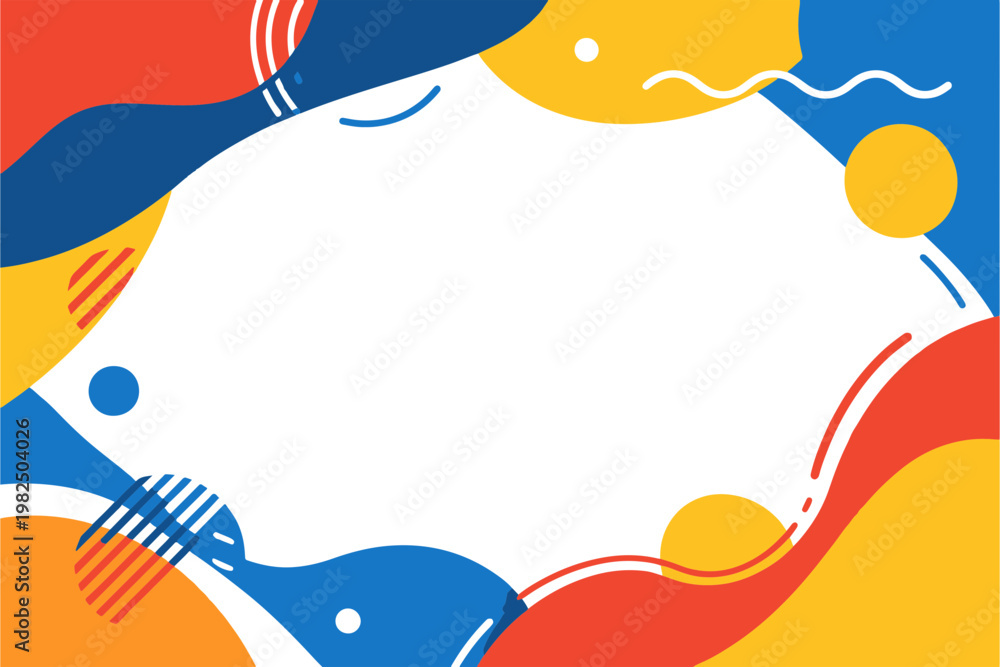 Fototapeta premium Modern Abstract Fluid Background with Solid Shapes. Clean Minimalist Vector Composition for Website Banner and Landing Page.
