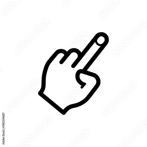 A hand with index finger pointing up Vector, illustration