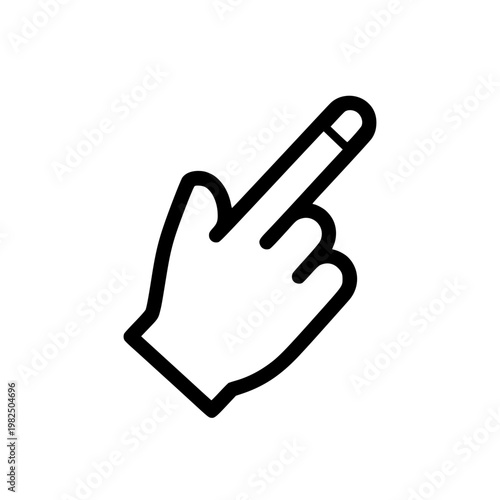 A hand with index finger pointing up Vector, illustration