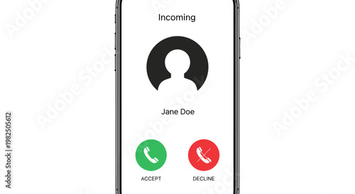 Incoming Call Notification on a Modern Smartphone Screen