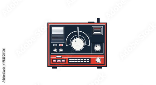 Old Vintage Electronic Radio Device.