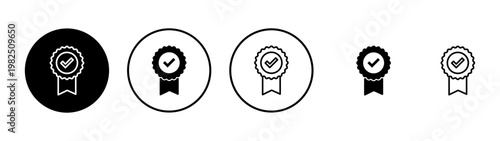 Approved icon vector. Certified Medal Icon