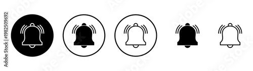 Bell icon vector. Notification sign and symbol for web site design