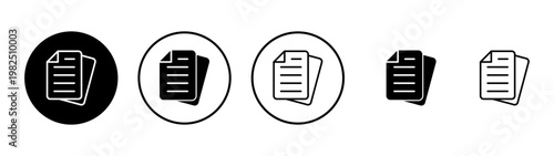 Document icon vector. Paper sign and symbol. File Icon