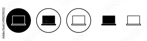 Laptop icon vector. computer sign and symbol
