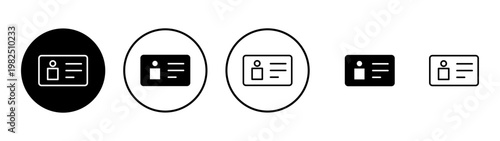 License icon vector. ID card icon. driver license, staff identification card