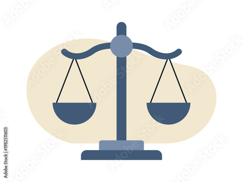 Justice scale icon. Politics icon. Flat vector icon concept.