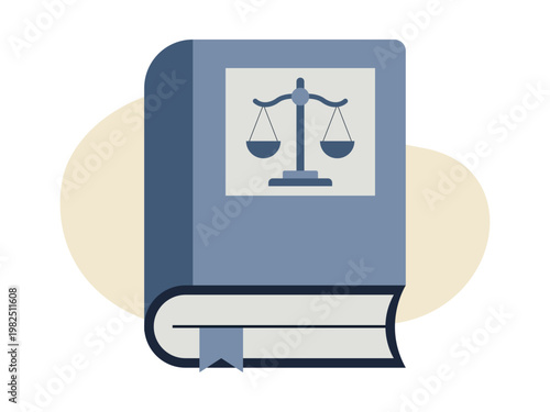 Law book icon. Politics icon. Flat vector icon concept.
