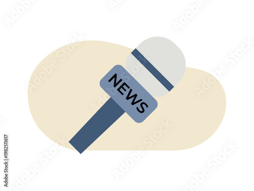 Media microphone icon. Politics icon. Flat vector icon concept.