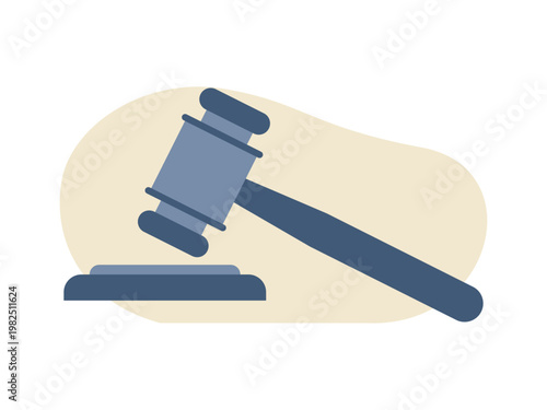 Judge gavel icon. Politics icon. Flat vector icon concept.