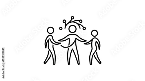 Abstract Concept of Connected People and Ideas