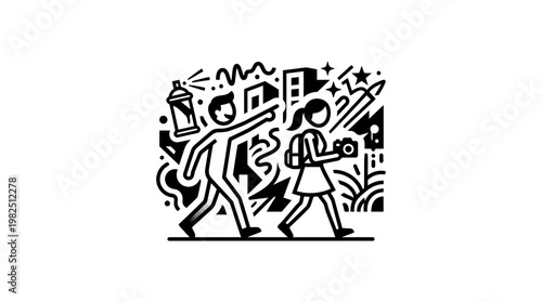 Urban Exploration with Artistic Flair