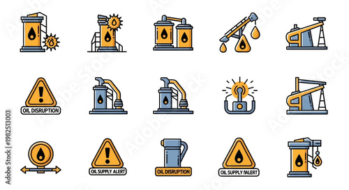 Warning signs for oil and gas.