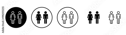 Man and woman icon vector. male and female sign and symbol. Girls and boys