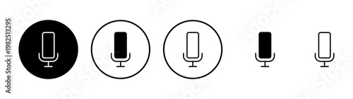 Microphone icon vector. karaoke sign and symbol