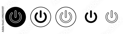 Power icon vector. Power Switch sign and symbol. Electric power