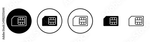 Sim card icon vector. dual sim card sign and symbol