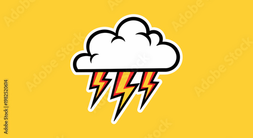 Cloud with Electric Storm Lightning.