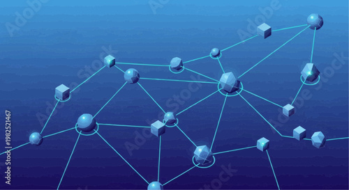 Network connections and relationships concept.