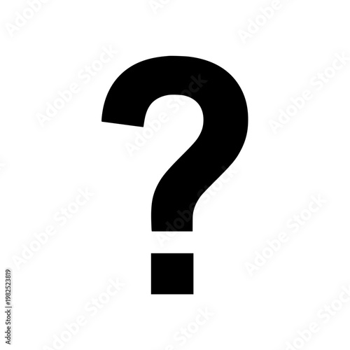 A large black question mark symbol Vector, illustration