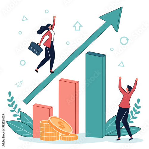 Remote Work From Home Flat Vector Illustration