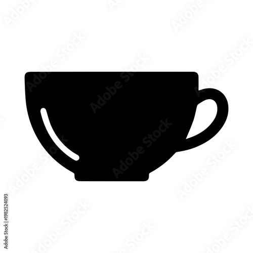 Coffee cup silhouette, vector illustration