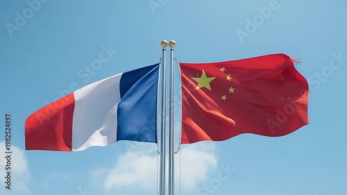 France and China Flags – Independence and International Power Relations