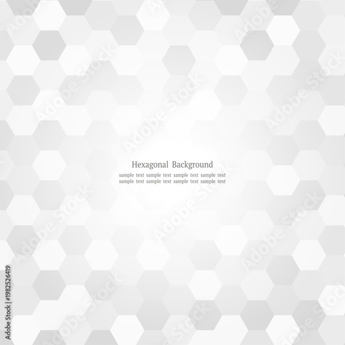 六角形モザイクのグレー背景 シンプルで上品な正方形デザイン