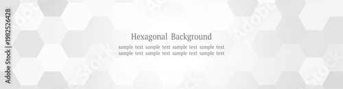 グレーの幾何学モザイク背景 シンプルなWebバナー用デザイン