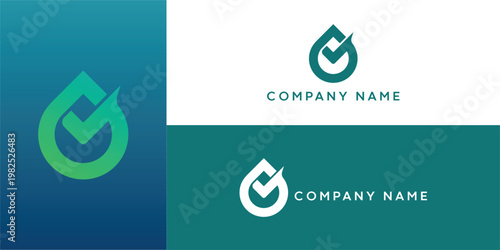 A simple yet elegant water droplet logo