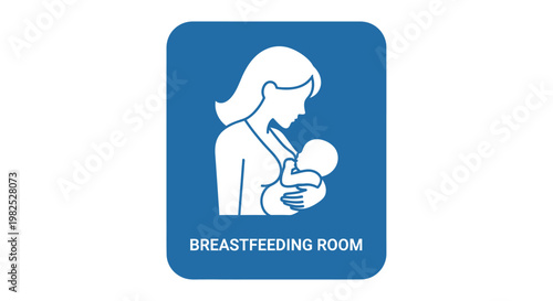 Breastfeeding room sign icon pictogram of mother and baby.