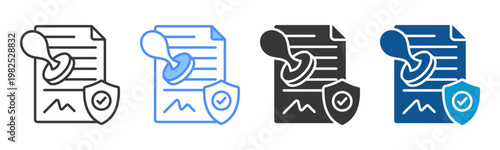 Customs Check Icon Set Multiple Style Collection