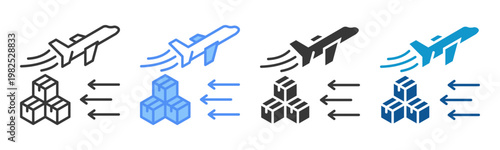 Air Import Icon Set Multiple Style Collection