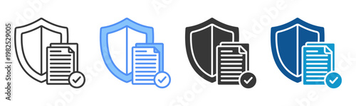 Border Control Icon Set Multiple Style Collection