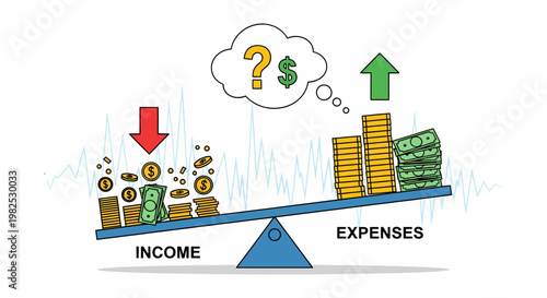 Weighing income against rising expenses costs.
