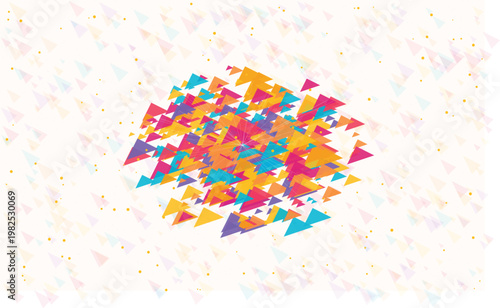 Elegant origami phoenix bird with geometric folded paper art design